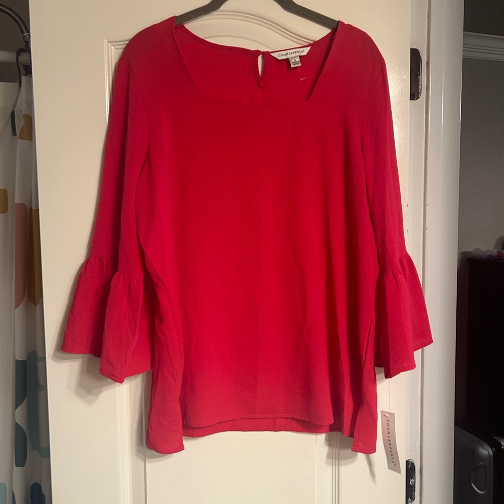 Counterparts Medium Pink Blouse NWT